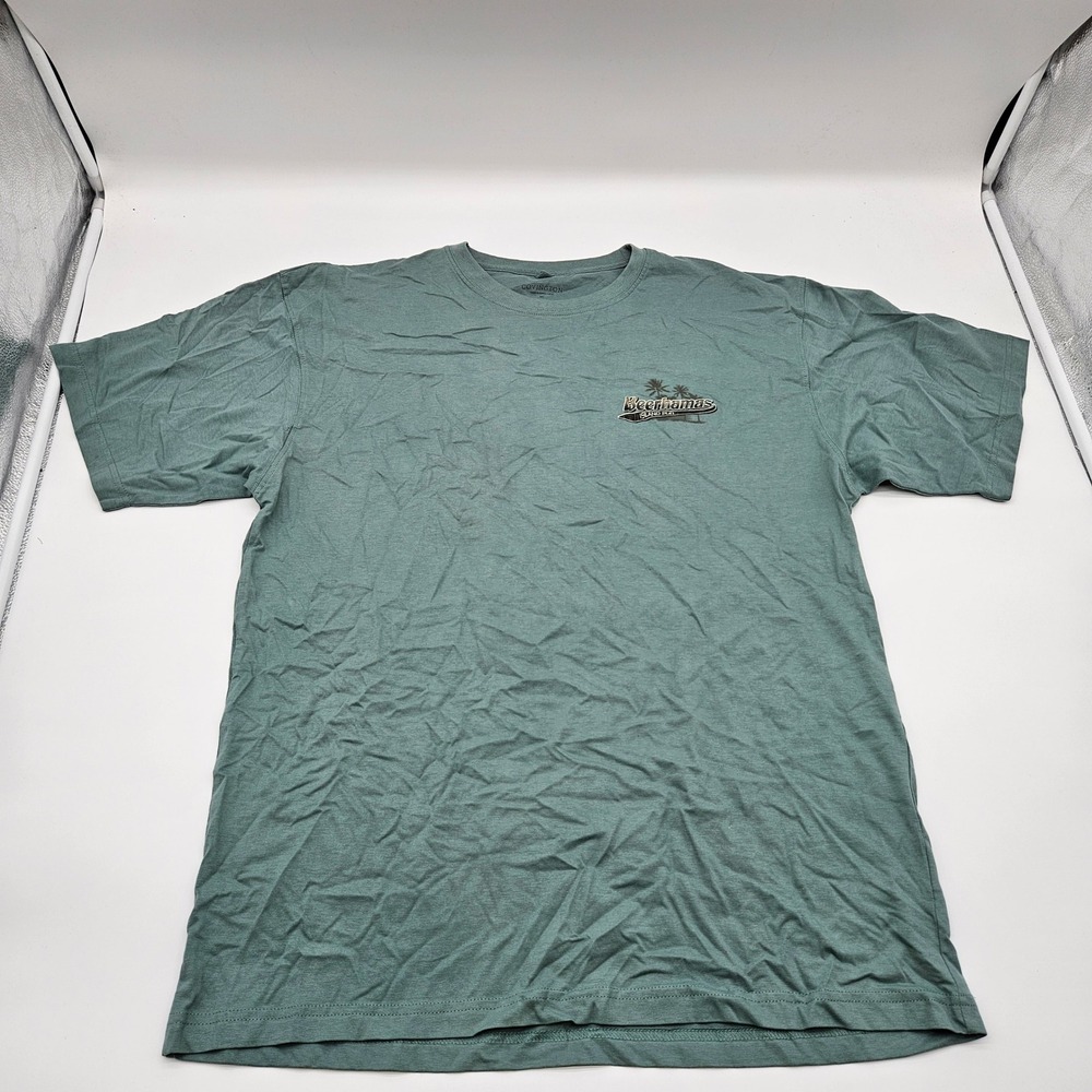 Covington Beerhamas Island Pub Graphic T Shirt Men's XL Green Short Sleeve‎